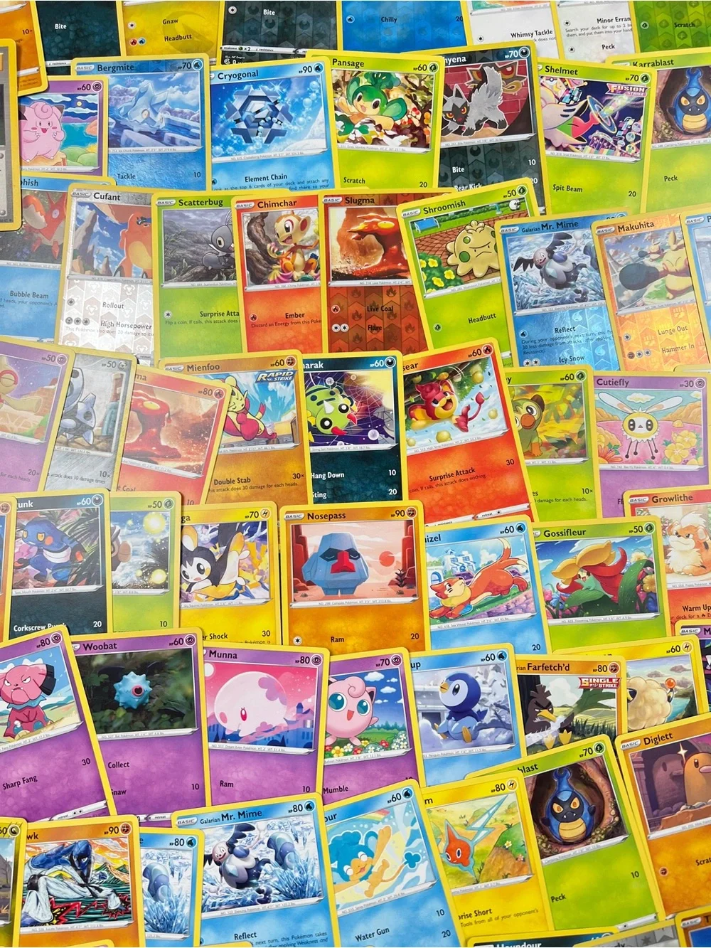 Pokemon Card Lot 100+ Cards Vintage Modern Reverse Holo Pikachu Fossil Trainer